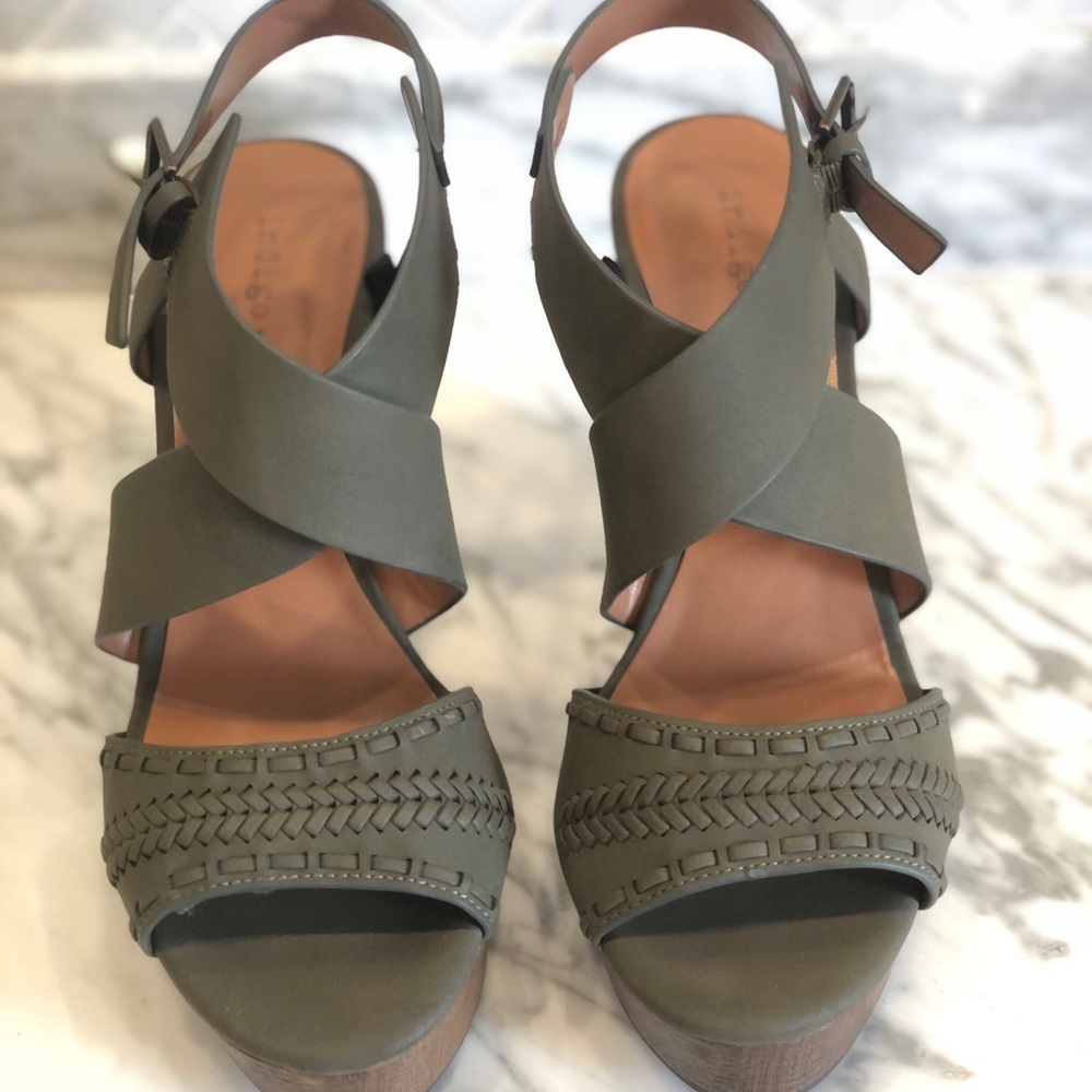Braided Crisscross Wedge Sandal